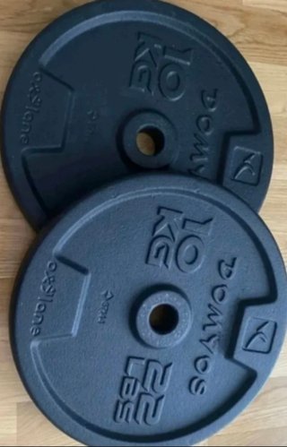 PESAS 2 DISCOS DE 10KG PARA BARRAS DE 28MM
