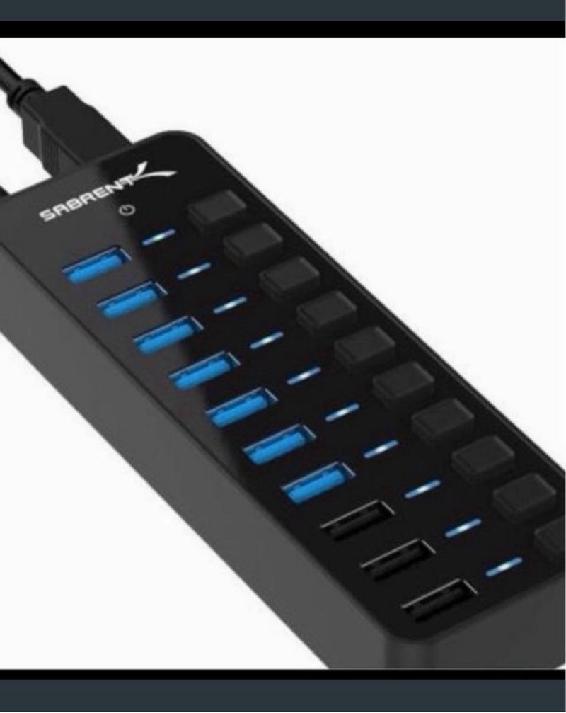 Concentrador USB 3.0 Sabrent Negro