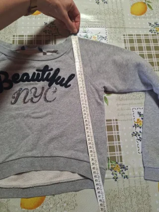 Felpa crop con scritta Beautiful (10/12 anni)