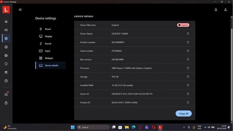 Portátil Gaming Lenovo Legion afbeelding 4