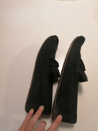 Mocasines Zara ante azul