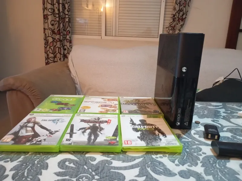 Xbox 360 500gb Negra + 14 Juegos.NEGOCIABLE.