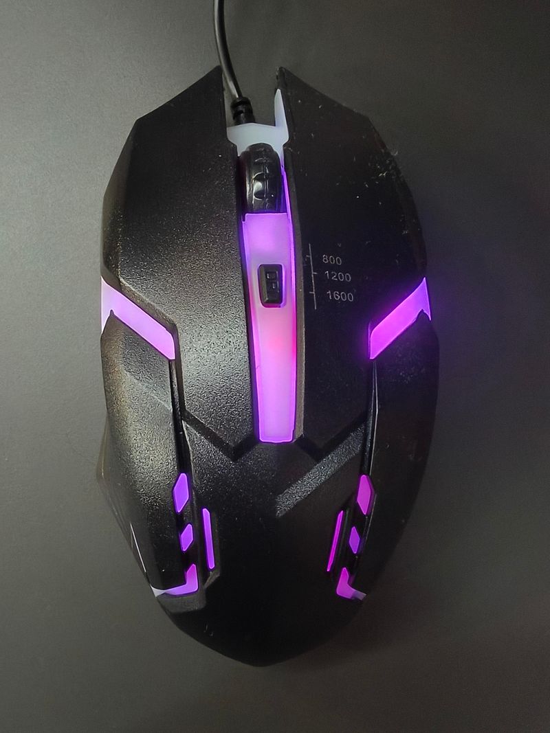 Ratón Gaming USB Negro y Blanco afbeelding 6