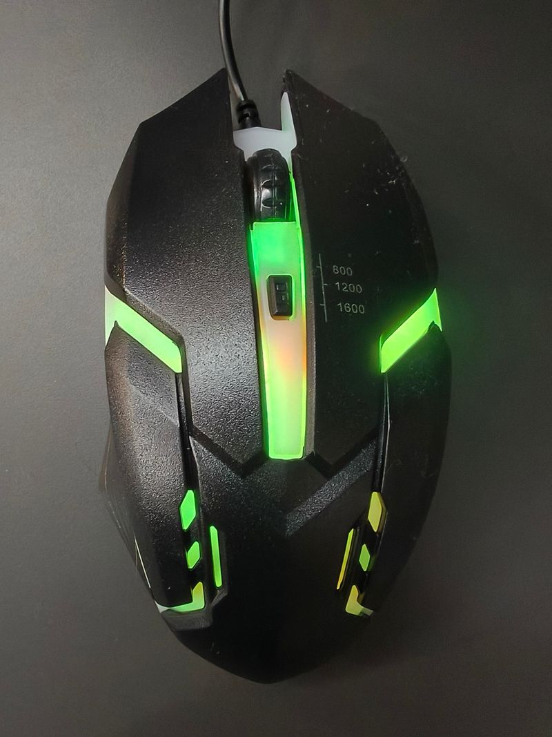 Ratón Gaming USB Negro y Blanco afbeelding 3