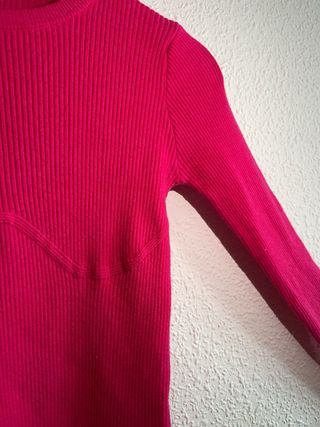 Jersey rosa fucsia manga larga
