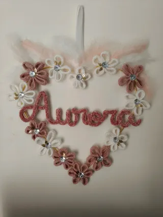 Fiocco nascita personalizzato Aurora