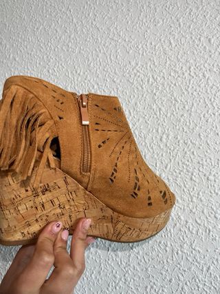 Botines verano plataforma camel