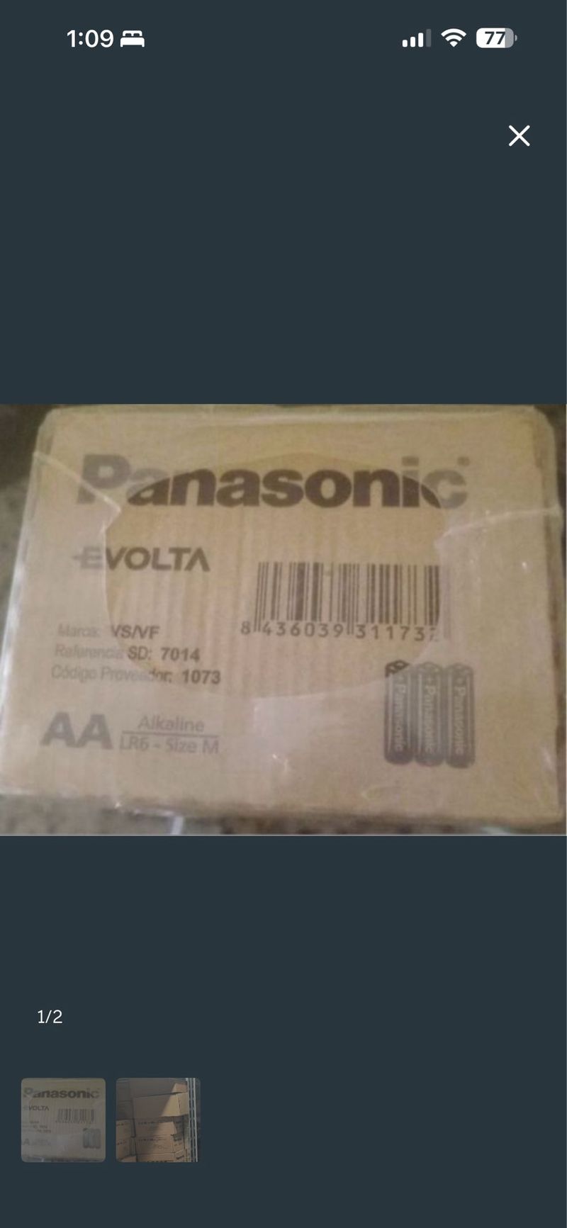 3 Cajas Pilas Panasonic EVOLTA AA