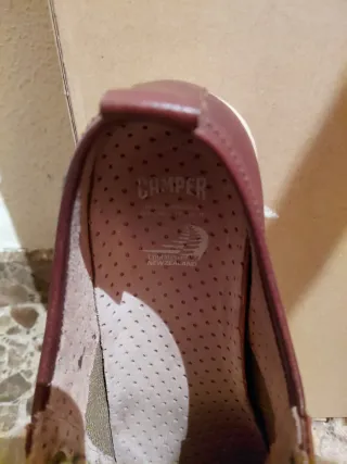 Zapatos piel Camper mujer cordones marrones