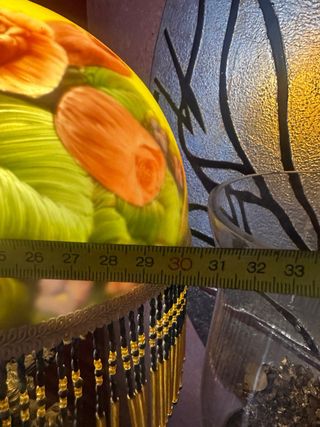 Lámpara de bronce vintage con figuras