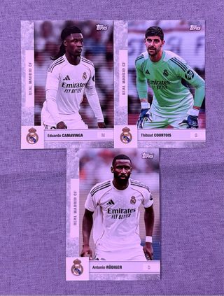 Lote 3 cartas Real Madrid Topps Team Set