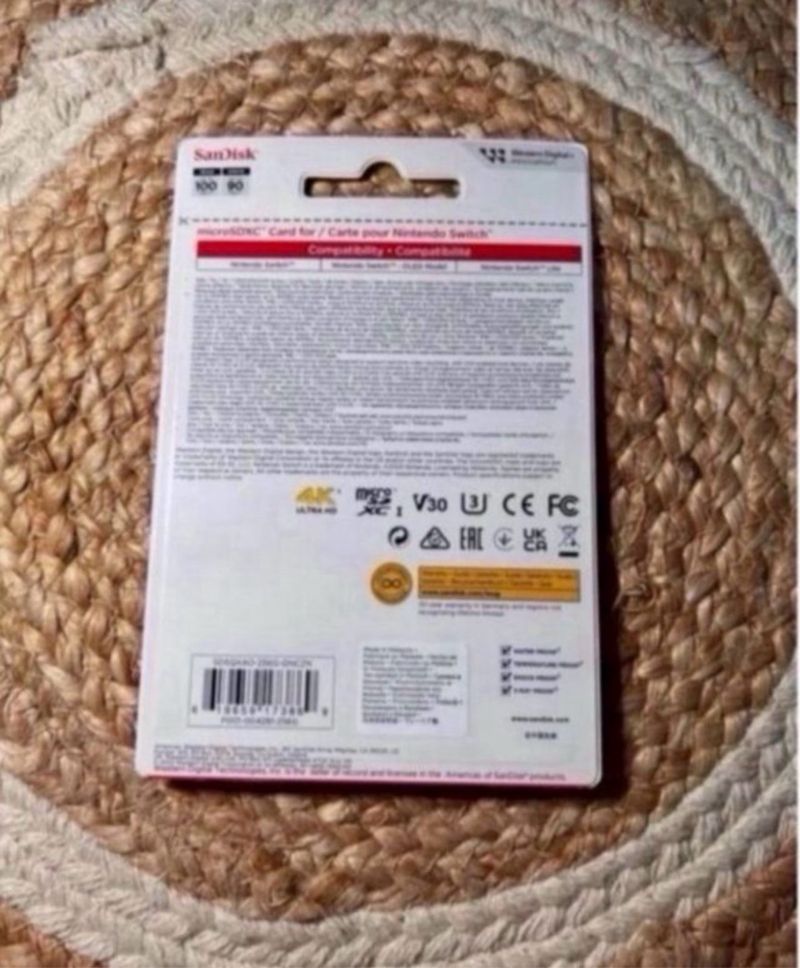 (NUEVO) Tarjeta Micro SD Nintendo Original 256 GB afbeelding 2