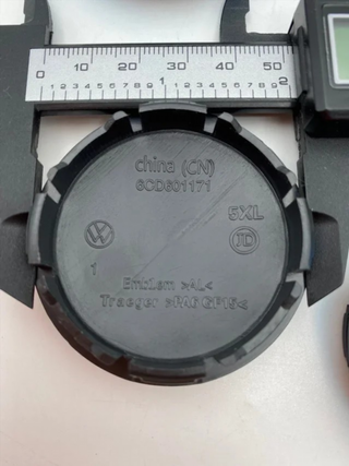 4 Tapas Llantas VW Negro 56mm