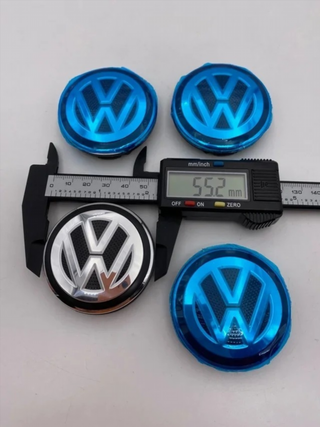 4 Tapas Llantas VW Negro 56mm