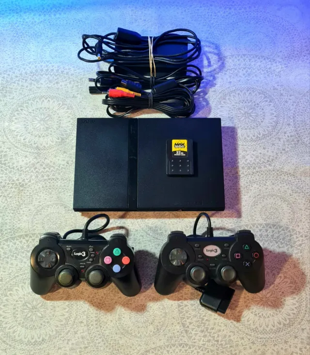 Pack Completo PS2 Slim Negra (Playstation 2)