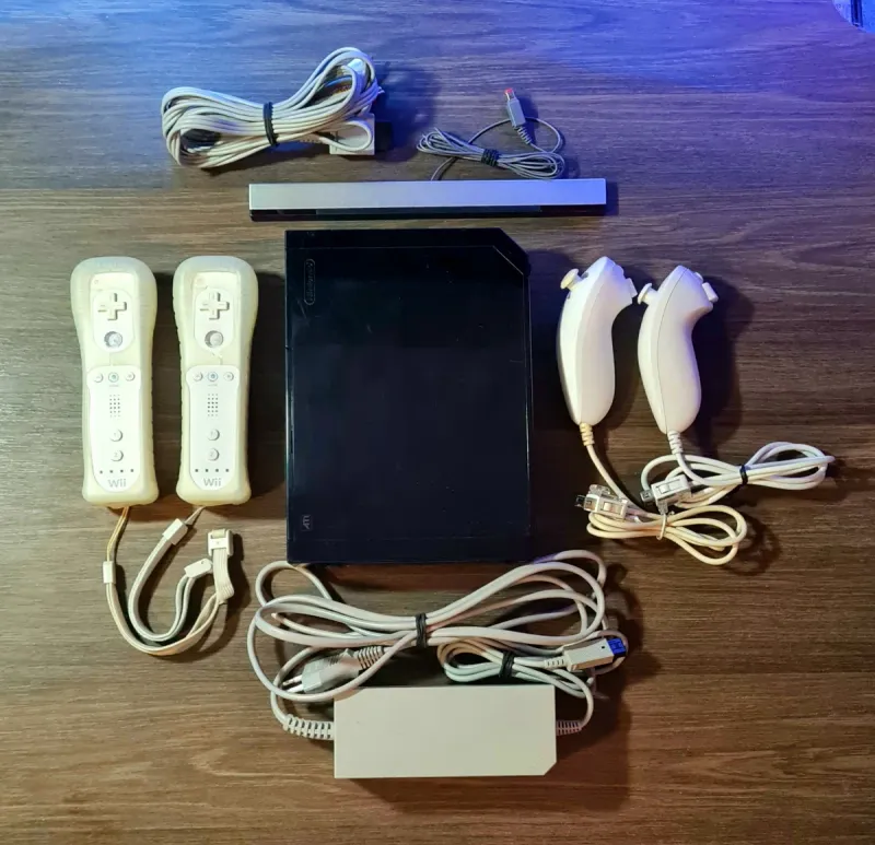 Consola Nintendo Wii Negra Completa