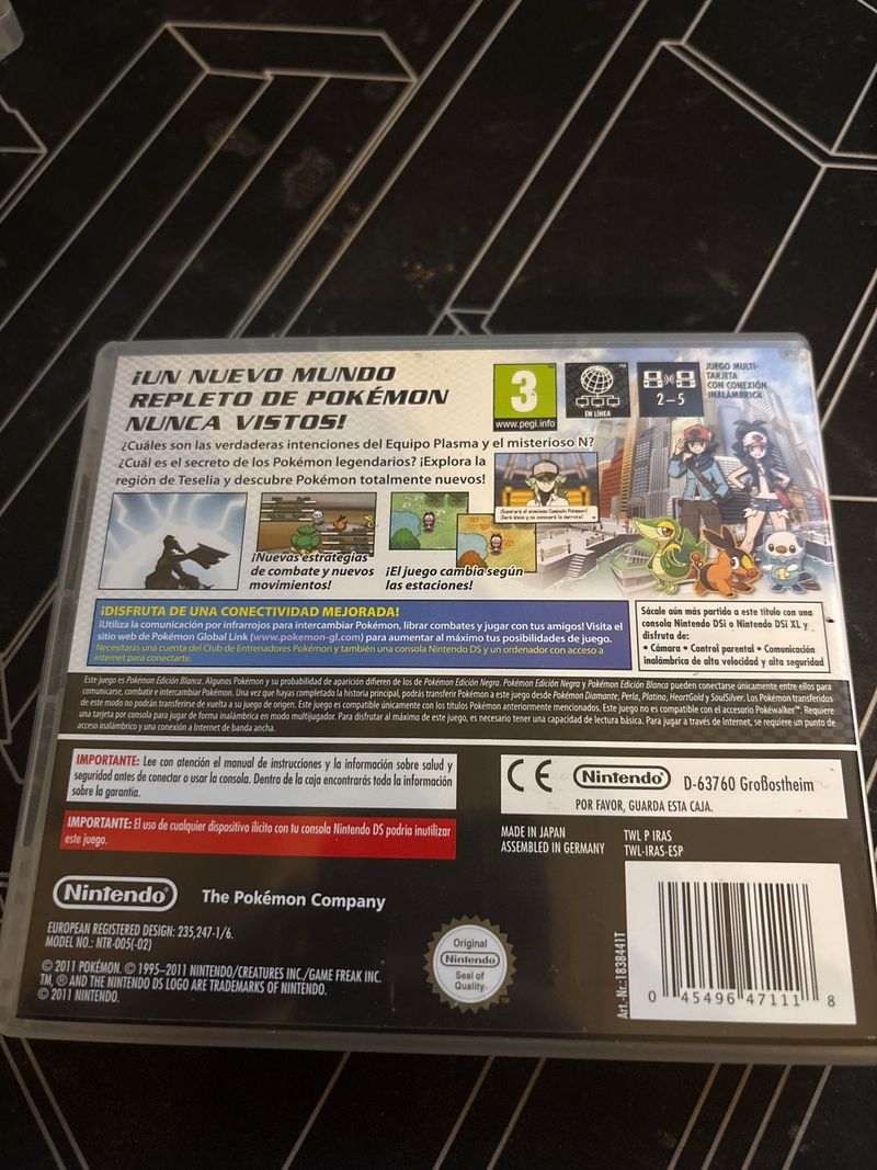 Caja Original Pokémon Edición Blanca Nintendo DS afbeelding 2