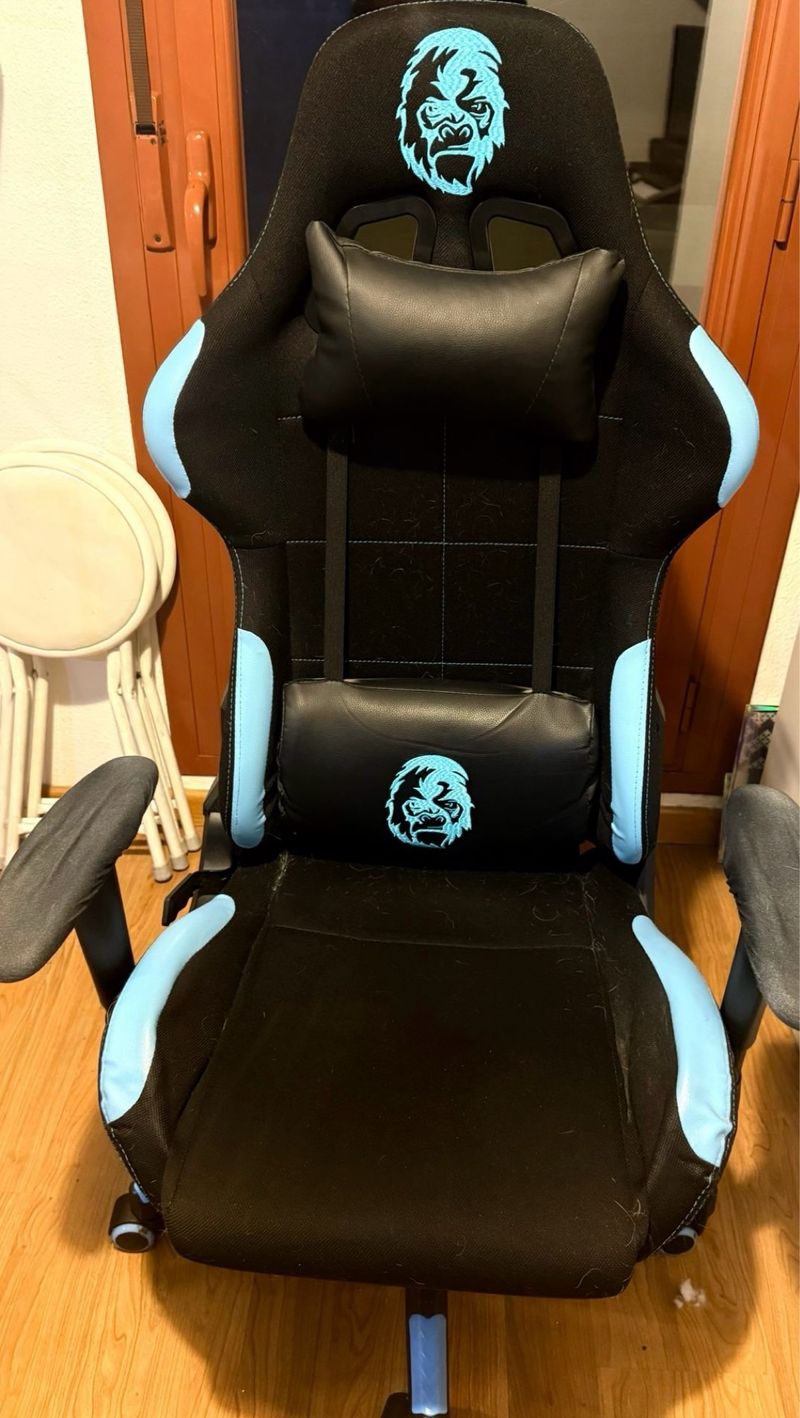 Silla Gaming Negra con Funda Protectora afbeelding 2