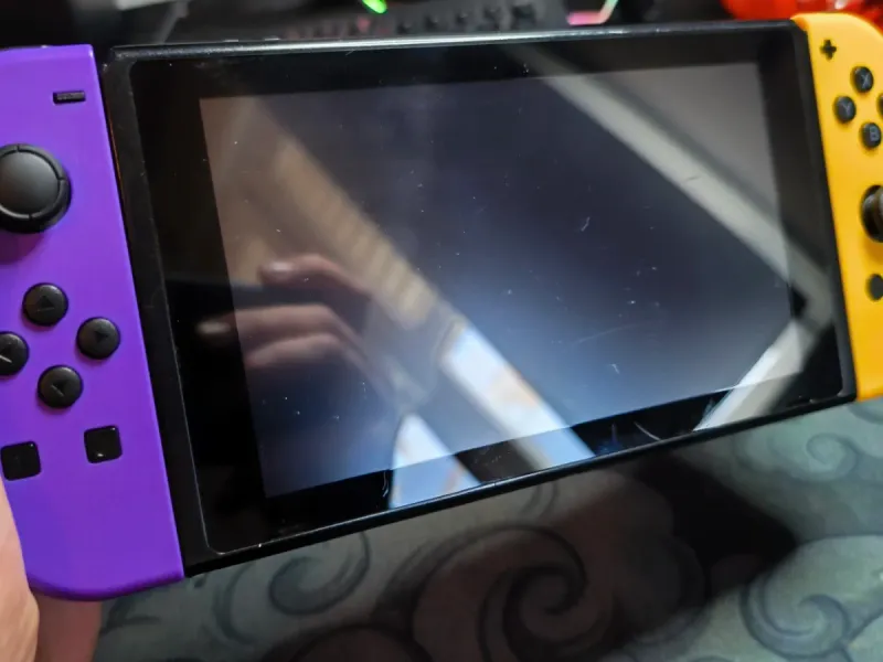Nintendo Switch V2 2018 Morado/Amarillo + Dock+joy afbeelding 3