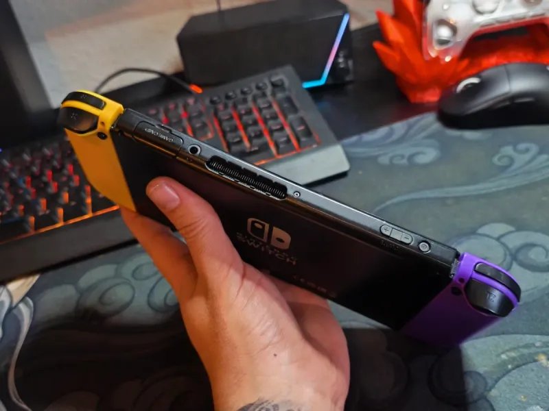Nintendo Switch V2 2018 Morado/Amarillo + Dock+joy afbeelding 5