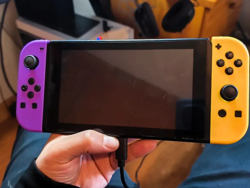 Nintendo Switch V2 2018 Morado/Amarillo + Dock+joy afbeelding 9