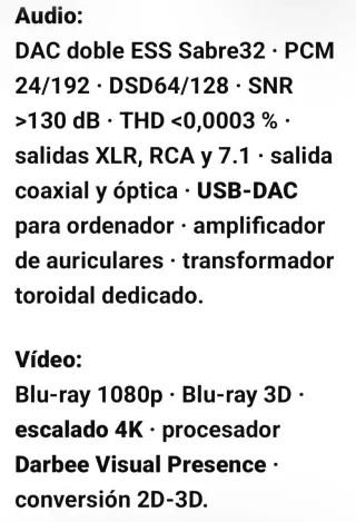 Oppo BDP-105D Lector Blu-ray Multiformato