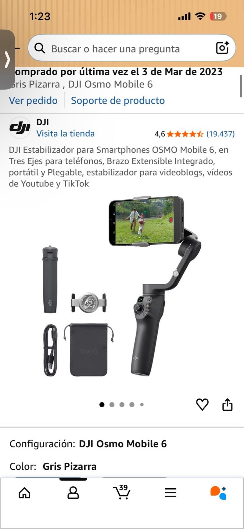 DJI Osmo Mobile 6 Estabilizador Smartphone afbeelding 2