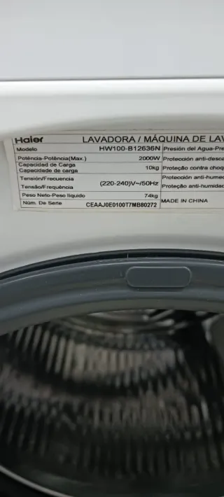 LAVADORA CARGA FRONTAL HAIER 10 KG