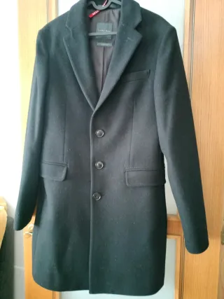 Abrigo Zara Negro Hombre