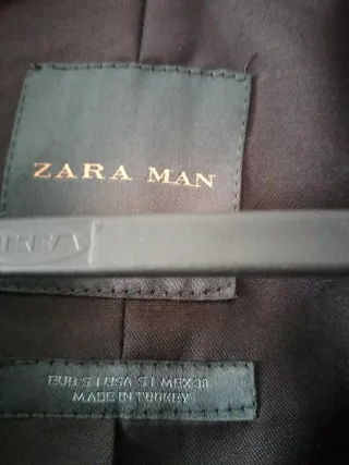 Abrigo Zara Negro Hombre