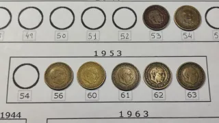 Lote 22 monedas de 1 peseta, Estado Español