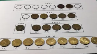 Lote 22 monedas de 1 peseta, Estado Español