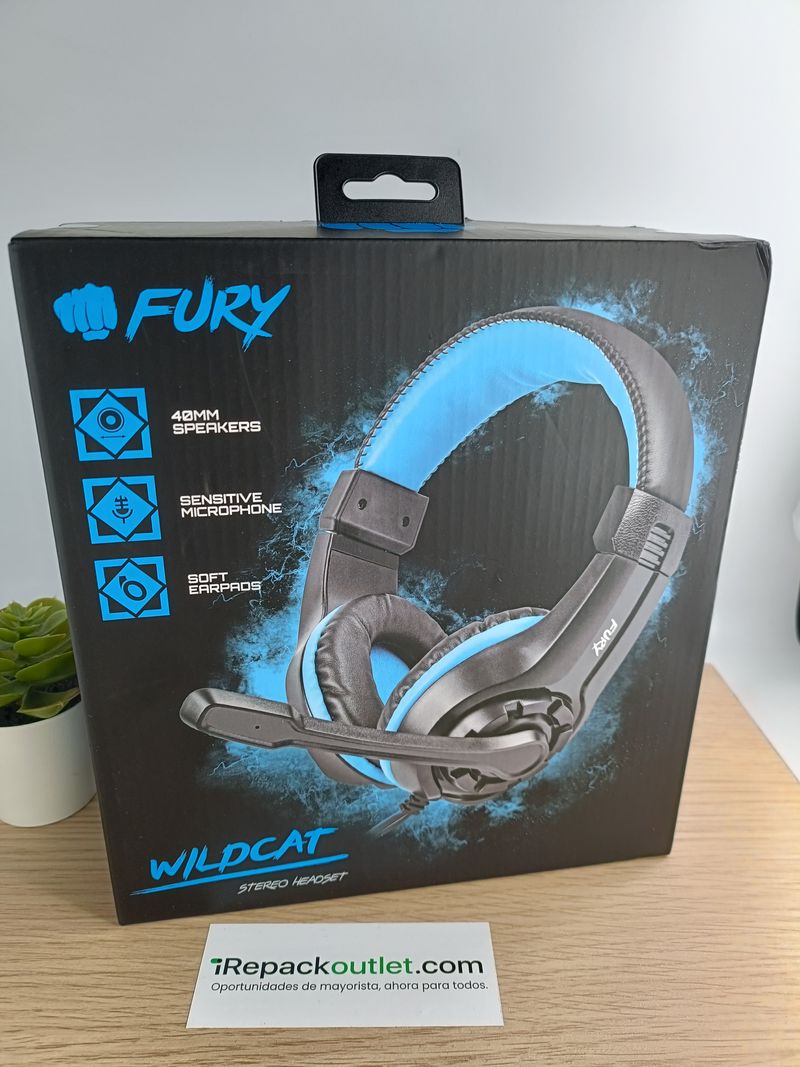 Auriculares Gaming Fury Wildcat Negros