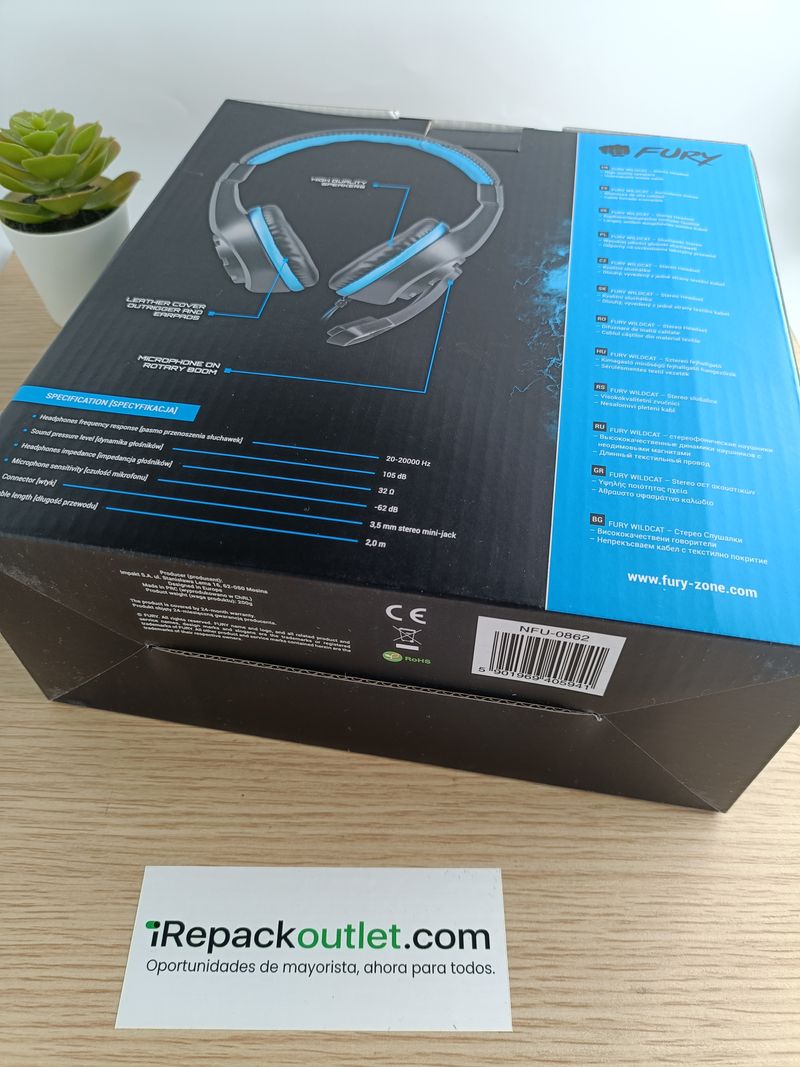 Auriculares Gaming Fury Wildcat Negros afbeelding 3