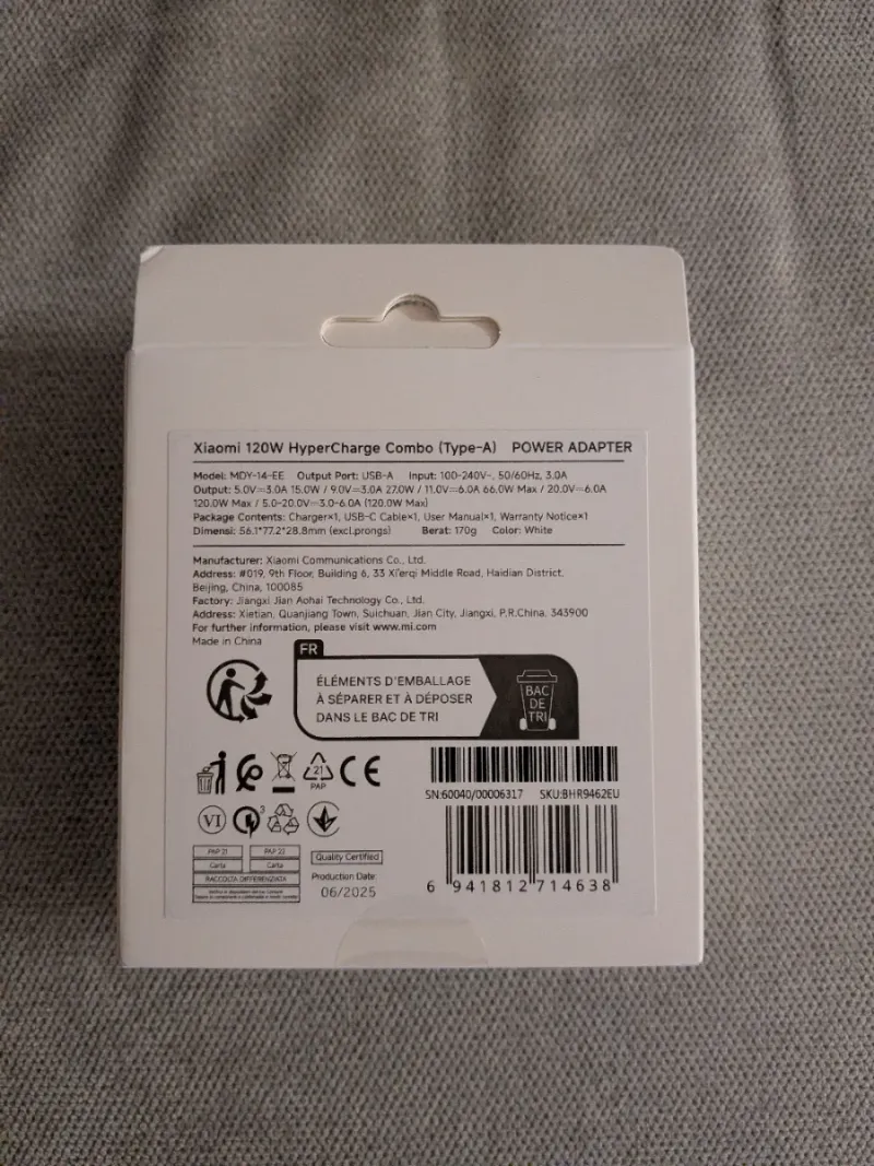 Combo de Carga HyperCharge de 120W de Xiaomi afbeelding 2