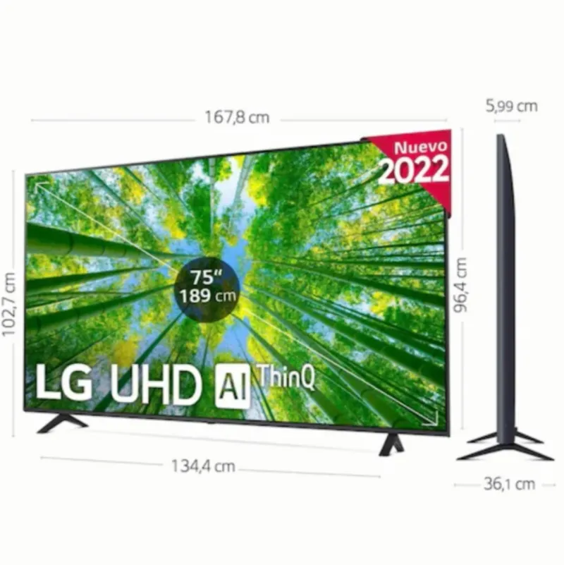 TV LG 75 UHD 4K 75UQ80006LB 2022 afbeelding 2