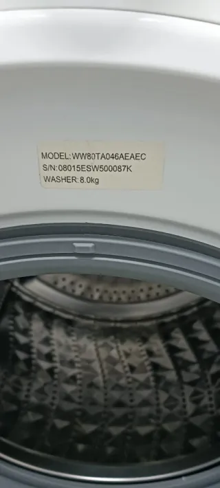 LAVADORA CARGA FRONTAL SAMSUNG 8 KG A RPM 1400