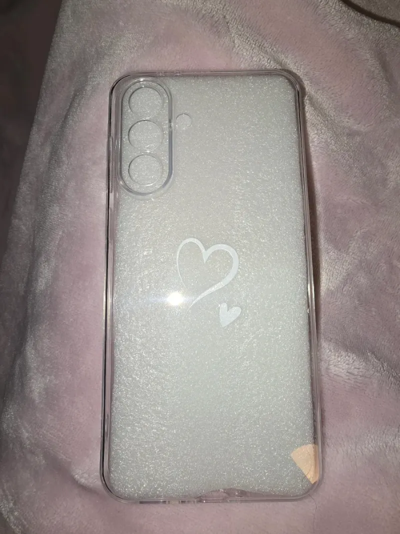 Funda transparente para Samsung Galaxy A56 con corazones