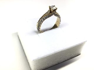 sortija oro 14k con piedra