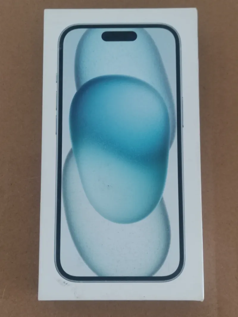 Caja iPhone 15 azul