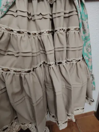 Vestido Flamenca Beige Talla Única