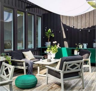 Banco exterior Bondholmen con cojines NUEVOS