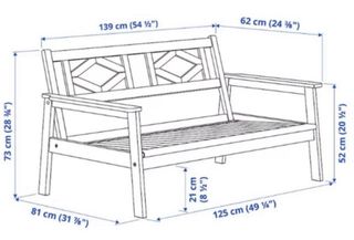 Banco exterior Bondholmen con cojines NUEVOS