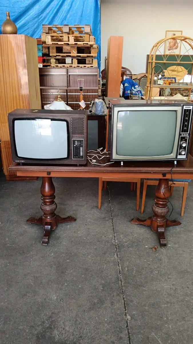 2 Televisores Vintage Philips Marrones/Grises