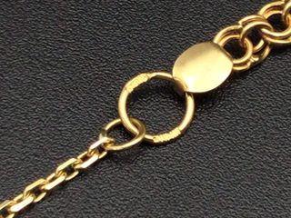 collar oro 18k con piedra 23cm