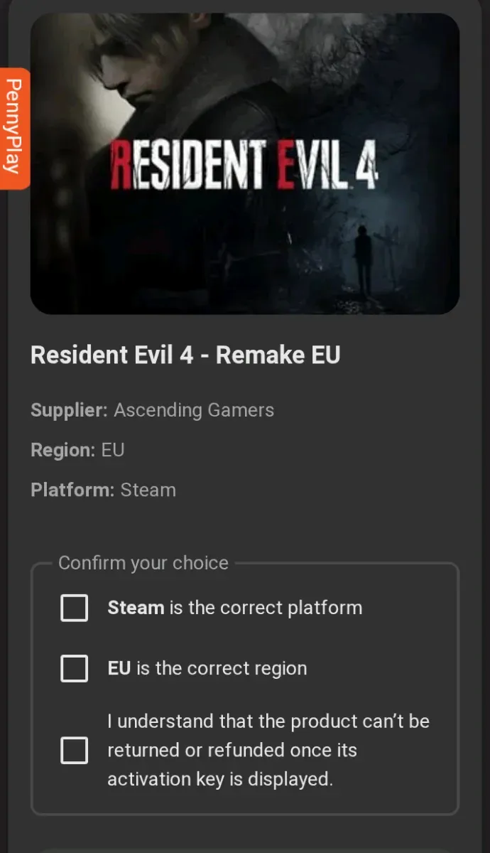 Resident Evil 4 Remake Steam EU. Anuncio D.