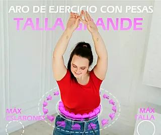 Aro con peso para cintura, 132 cm