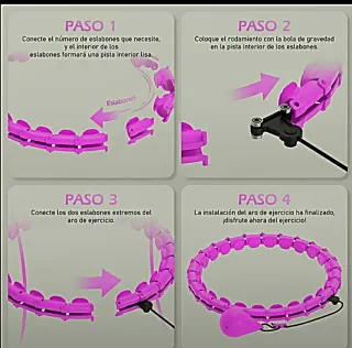 Aro con peso para cintura, 132 cm