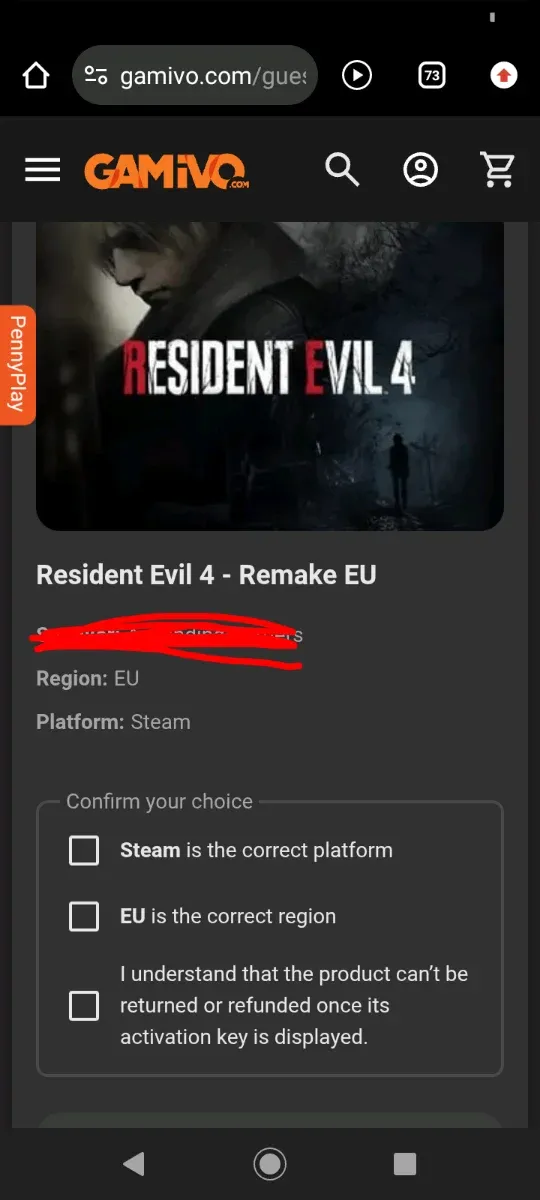 Resident Evil 4 Remake Steam EU. Anuncio F.