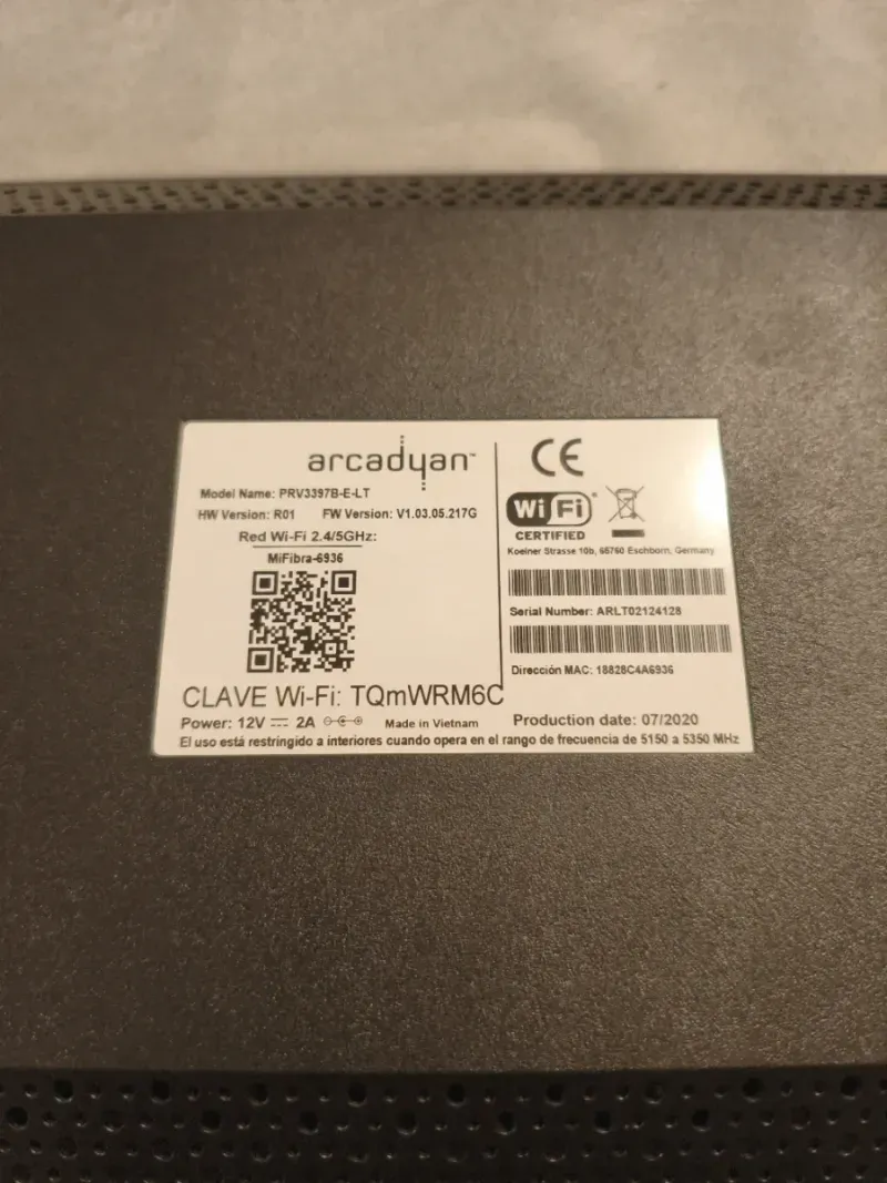 Router Livebox Arcadyan PRV3397B-E-LT afbeelding 6